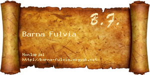 Barna Fulvia névjegykártya